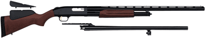 MOSSBERG 500 COMBO 12GA 3" 28"VR 24"RIFLED BLUED WOOD <