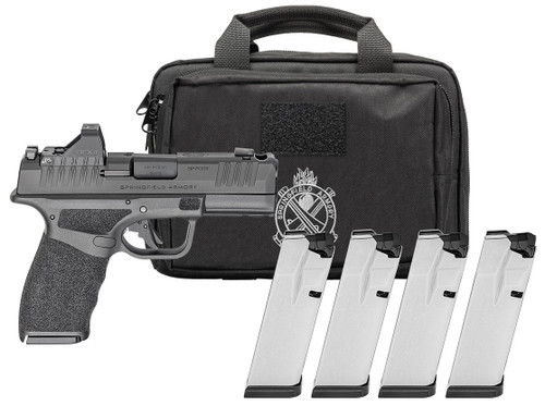Springfield Gear Pac Hellcat Pro Comp OSP Handgun 9mm Luger 15(1)&17(3)rd Magazines 3.7" Barrel Green Dot & Bag