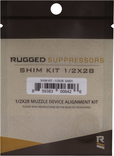 RUGGED SUPPRESSORS SHIM KIT 1/2X28