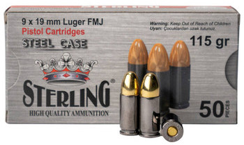 GO STERLING STEEL 9MM 115GR FMJ 50/30 (2400)