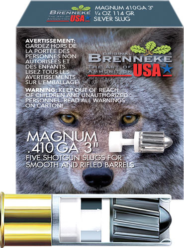 BRENNEKE USA CLASSIC MAG 410 3" 1/4OZ SLUG 5RD 50BX/CS