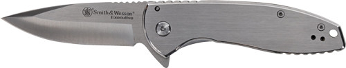 S&W KNIFE EXECUTIVE PLATINUM 3" SS/SS DROP POINT W/PKT CLIP