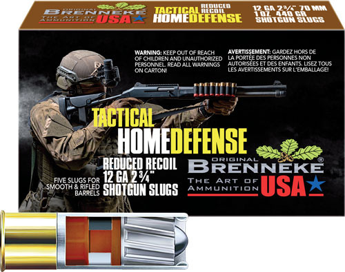 BRENNEKE USA REDUCED RECOIL 12GA 2.75" 1OZ SLUG 5RD 50BX/C