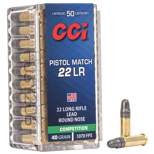 CCI 22LR 40GR PISTOL MATCH LRN 50/100