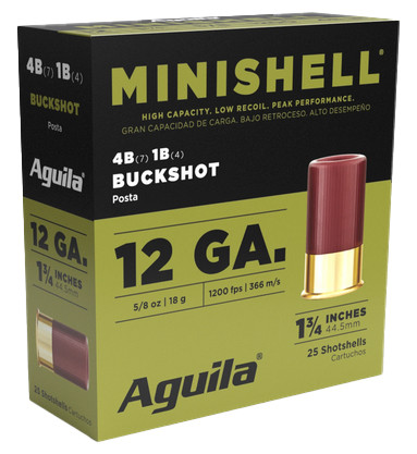 AGU MINISHELL 12GA 1.75 5/8OZ BUCKSHOT 25/10