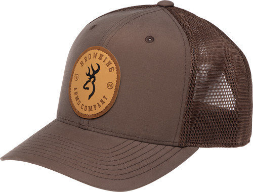 BROWNING CAP SELMAN LEATHER CIRCLE PATCH BROWN