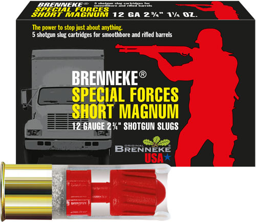 BRENNEKE USA SHORT MAG 12GA 2.75" SLUG 5RD 50BX/CS