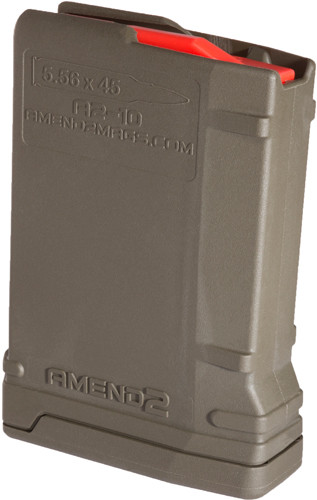 AMEND2 AR-15 MAGAZINE 5.56X45 10 RD POLYMER ODG<
