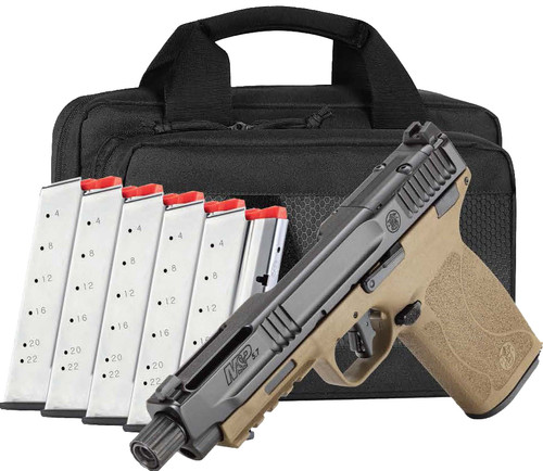 S&W M&P 5.7 NO THUMB SAFETY 5" 6-22 RD MAGS OPTIC CUT FDE/BLK