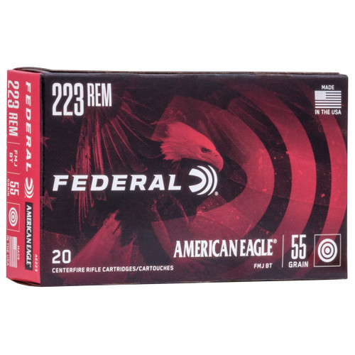 FED AMERICAN EAGLE 223REM 55GR FMJ BT 20/25