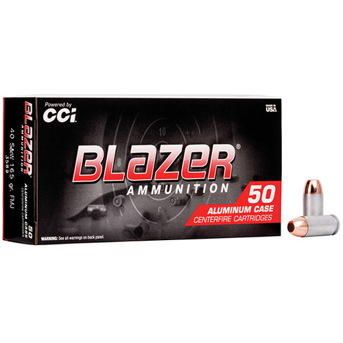 CCI 40SW 165GR BLAZER FMJ 50RD