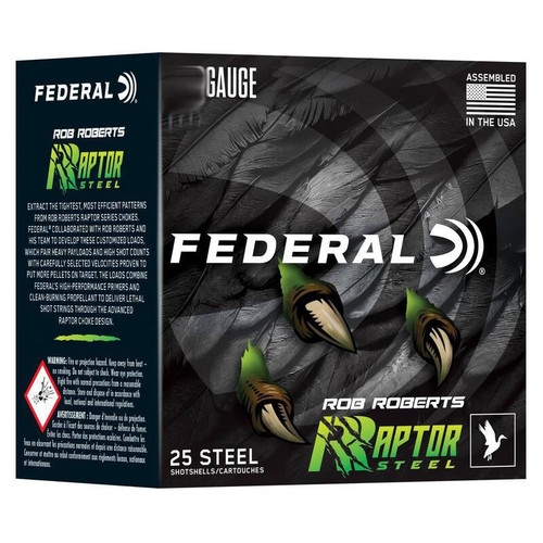 Federal Ron Roberts Raptor Steel Shotshells 20ga 3" 1oz 1400 fps #3 25/ct
