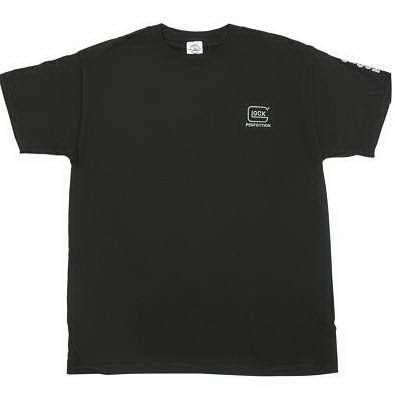 Glock Factory T-Shirt Black with Silver Logo - Large