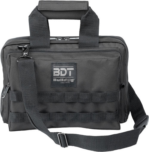 BULLDOG DELUXE 2 PISTOL RANGE BAG W/MOLLE BLACK