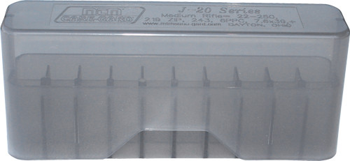 MTM AMMO BOX MEDIUM RIFLE 20 ROUNDS SLIP TOP STYLE SMK GREY