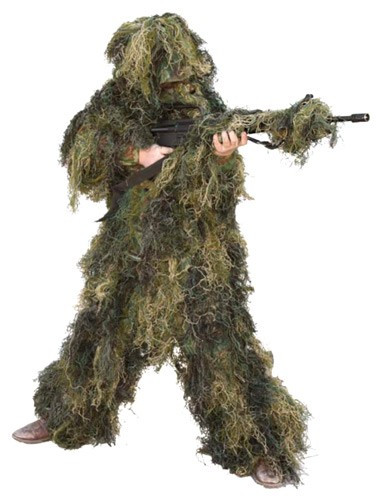 RED ROCK 5 PIECE GHILLIE SUIT WOODLAND YOUTH LARGE