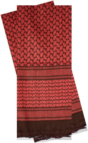 RED ROCK SHEMAGH HEAD WRAP RED/BLACK