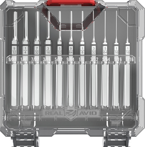 REAL AVID ACCU-PUNCH SET 11 PIECE ROLL PIN PUNCH SET