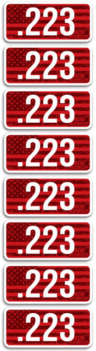 MTM AMMO CALIBER LABELS 223 8-PACK