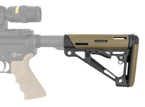 HOGUE AR-15 COLLAPSIBLE STOCK FDE RUBBER COMMERCIAL