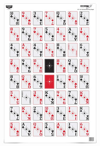 B/C TARGET EZE-SCORER 23"X35" 52-CARD SHOOT-UP 5 TARGETS