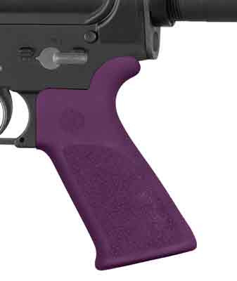 HOGUE AR-15 BEAVERTAIL GRIP NO FINGER GROOVES PURPLE