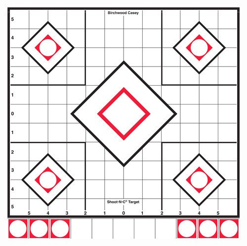 B/C TARGET SHOOT-N-C 12" WHITE/BLACK SIGHT-IN 5 TARGETS