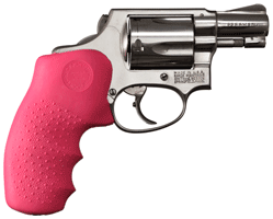 HOGUE GRIPS S&W J FRAME RUBBER ROUND BUTT MONOGRIP PINK