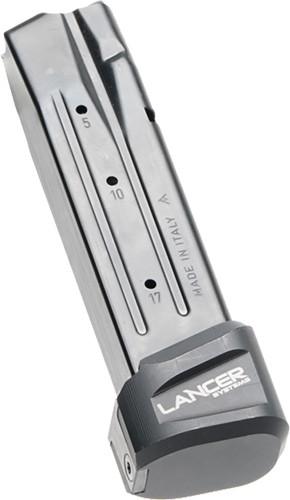 LANCER EXTENDED BASEPAD PLUS 5RDS BLACK FOR SIG P320