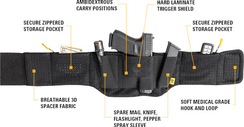 MFT BELLY BAND HOLSTER FIT 26" TO 52" WAIST SIZE
