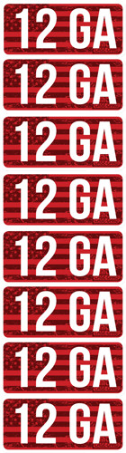MTM AMMO CALIBER LABELS 12GA 8-PACK