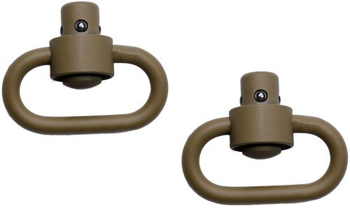 GROVTEC HD PUSH BUTTON SWIVELS CERAKOTE FDE 1 1/4" 2-PACK