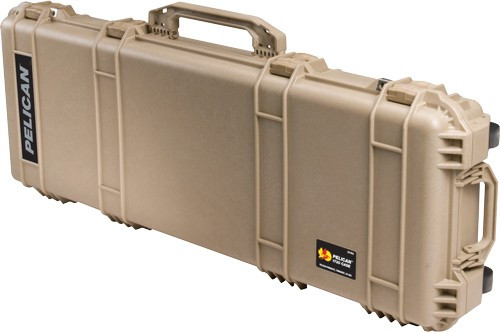 PELICAN 1720 PROTECTOR CASE W/ WHEELS 3 PC FOAM 42" GUNS TAN