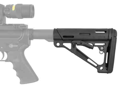HOGUE AR-15 COLLAPSIBLE STOCK BLACK RUBBER MIL-SPEC