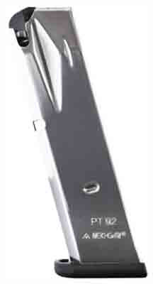 MEC-GAR MAGAZINE TAURUS PT92 9MM LUGER 15RD NICKEL