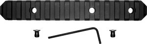 GROVTEC RAIL SECTION KEYMOD 6" 15 SLOT ALUMINUM BLACK
