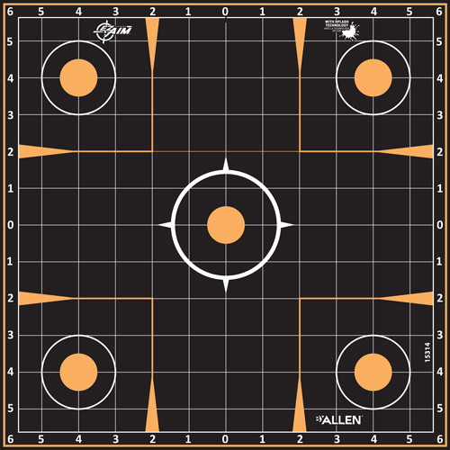ALLEN EZ AIM SPLASH ADHESIVE GRID TARGET 5-PK 12"X12"