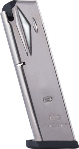MEC-GAR MAGAZINE BERETTA 92FS 9MM LUGER 15RD NICKEL