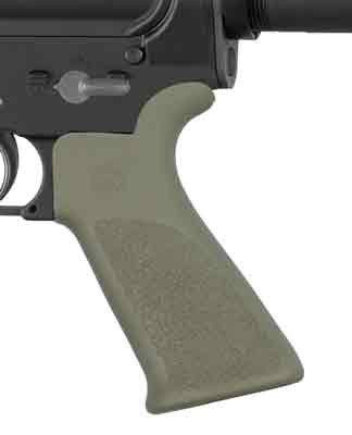 HOGUE AR-15 BEAVERTAIL GRIP NO FINGER GROOVES OD GREEN