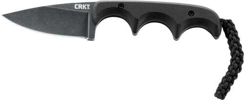 CRKT MINIMALIST BLACK DROP POINT NECK KNIFE 2.16" W/SHTH