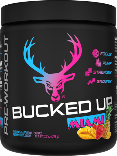 BUCKED UP PRE-WORKOUT MIAMI STRAWBERRY MANGO 30 SERVINGS