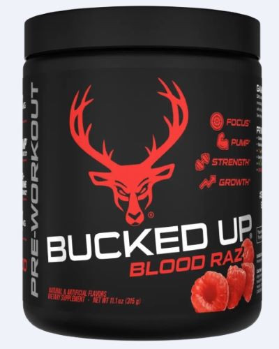 BUCKED UP PRE-WORKOUT BLOOD RAZ 30 SERVINGS