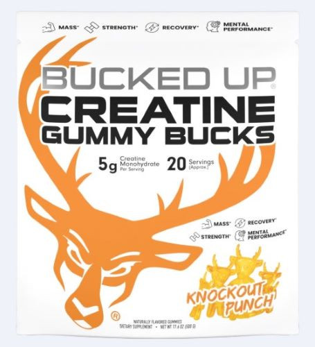 BUCKED UP CREATINE GUMMIES KNOCKOUT PUNCH 20 SERVINGS