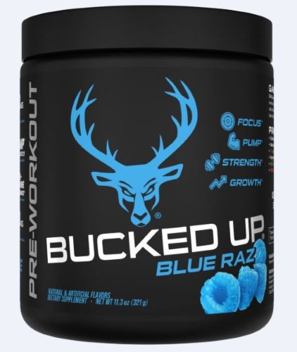 BUCKED UP PRE-WORKOUT BLUE RAZ 30 SERVINGS