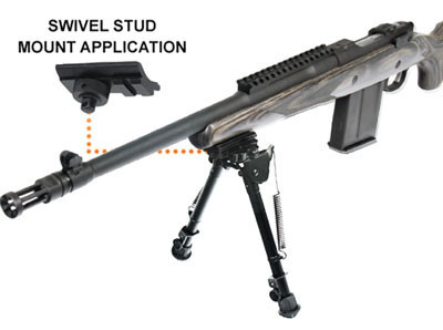 UTG BIPOD TACTICAL OP 8-12.4" PICATINNY MOUNT W/STUD ADAPTER