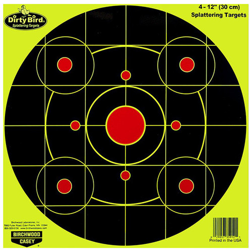 BC DIRTY BIRD 12 BULL'S EYE YELLOW SIGHT IN 4PK