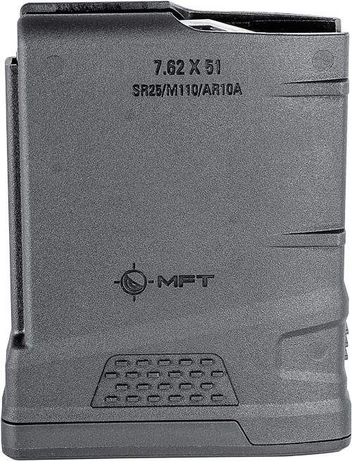 MFT MAGAZINE AR10/SR25 7.62X51 308 WIN 10RD BLACK POLYMER