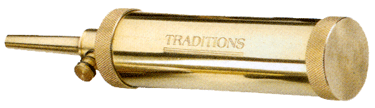 TRADITIONS DELUXE POWDER FLASK BRASS W/30 GRAIN SPOUT