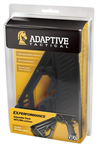 ADAPTIVE TACTICAL STOCK AR-15 MIL-SPEC POLYMER BLACK