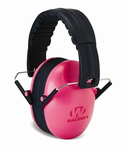 Walker's Game Kids Folding Passive Ear Muffs-Pink